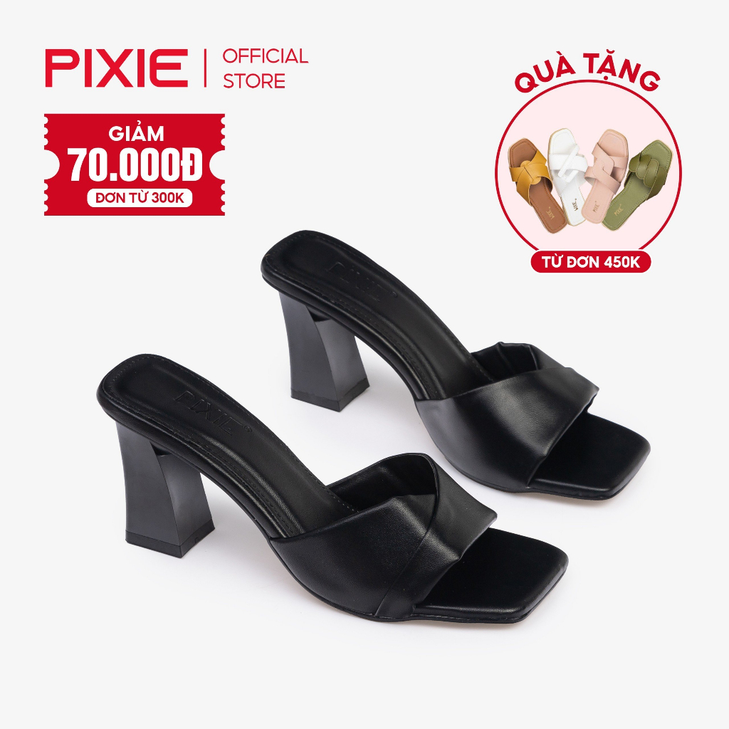 Guốc Cao Gót 7cm Quai Ngang H090 Pixie