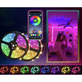 Đèn Led TikTok 5m/5V Điều Khiển APP 16 Triệu Màu, Pha Màu DIY đèn trang trí phòng ngủ Led 5050 RGB Loại Tốt