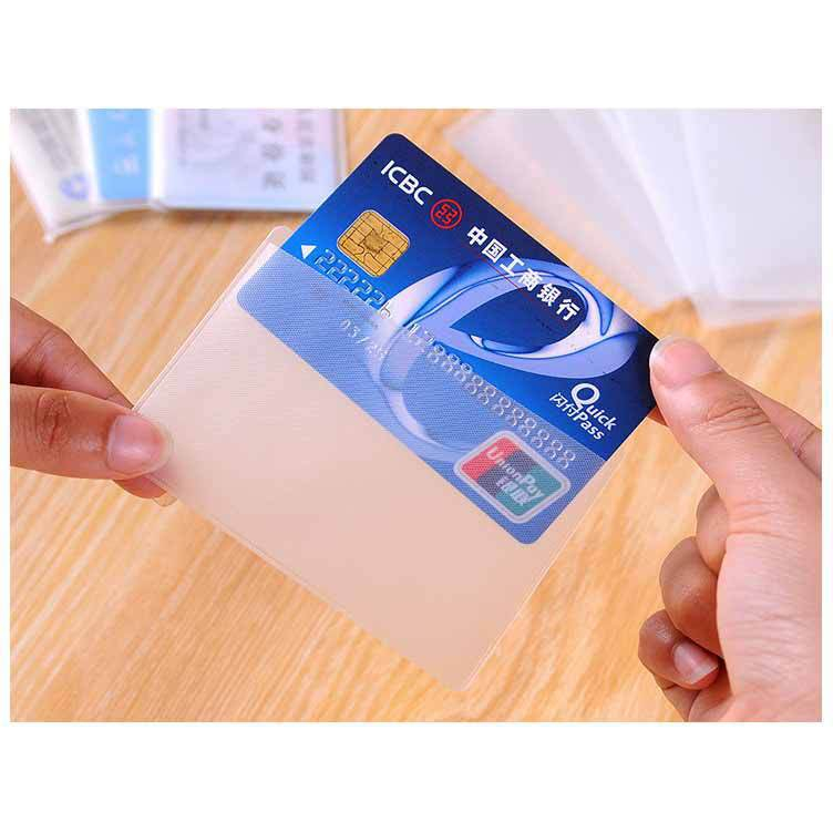 Bộ 1-100 Cái bọc chống xước chip CCCD - ATM Vỏ bọc căn cước công dân thẻ tín dụng trong suốt có nắp bảo vệ thẻ