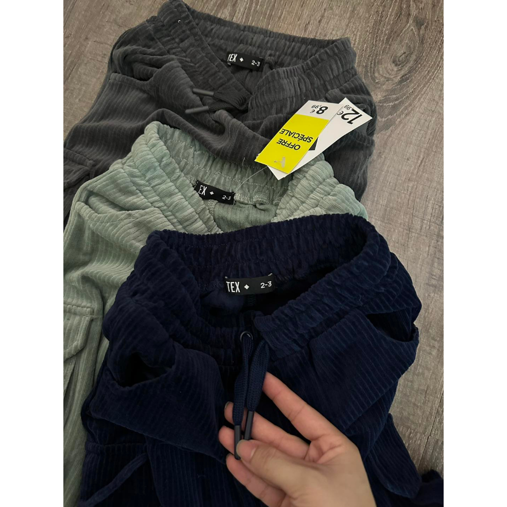 Quần jogger nhung tex cho bé