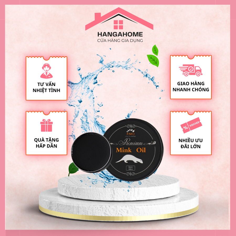 Mink oil mỡ chồn XIMO chuyên bảo dưỡng chăm sóc đồ da, làm mới, phục hồi giày da, túi xách, áo da, ví da, ghế sofa XI01