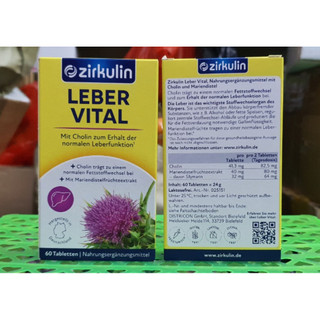 Bổ gan Leber Vital Zirkulin hộp 60 viên của Đức