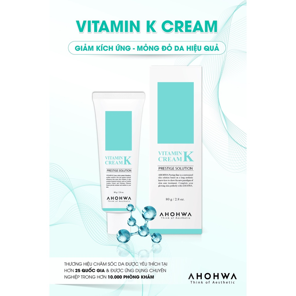[Mini] Kem dưỡng chuyên biệt cho da mỏng đỏ, giãn mão mạch và phục hồi da Vitamin K Cream (12g)