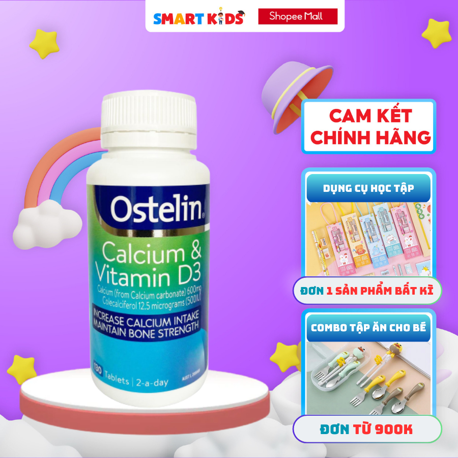 Viên uống Ostelin Canxi và Vitamin D3 cho phụ nữ có bầu lọ 130 viên của Úc