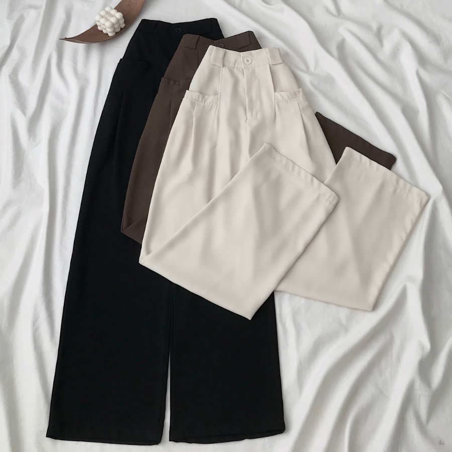 Quần vải dài ống suông nữ chất vải tây chéo mịn CONI 2995 - Jemcloset