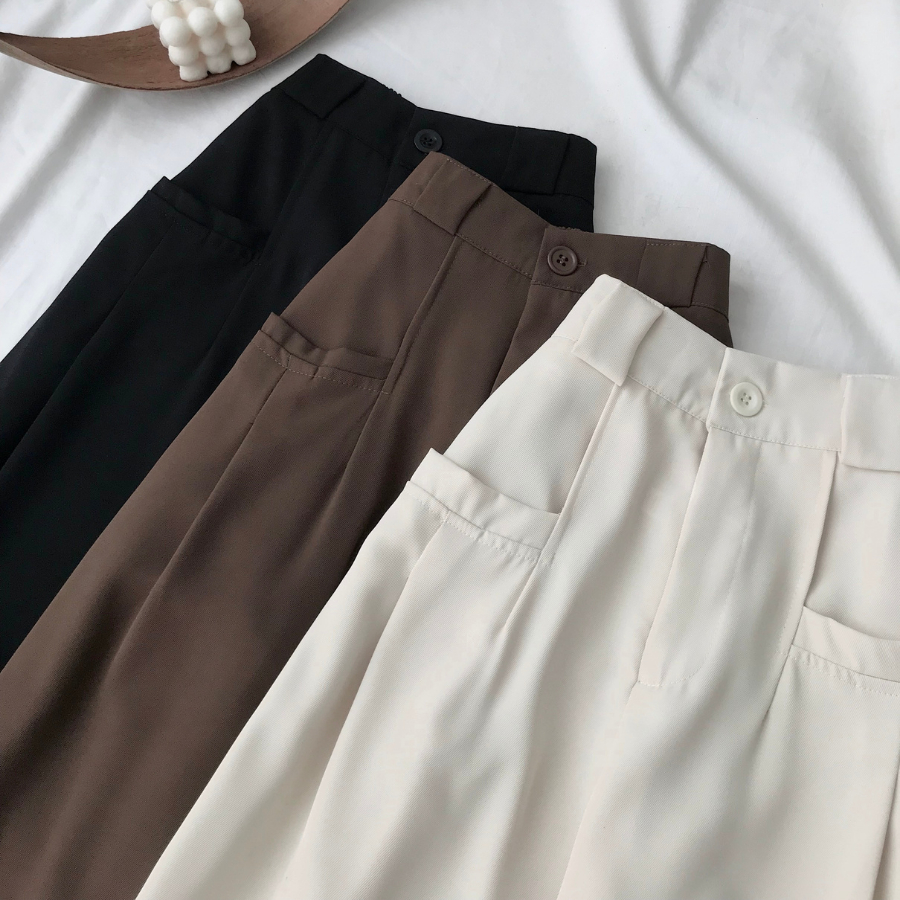 Quần vải dài ống suông nữ chất vải tây chéo mịn CONI 2995 - Jemcloset