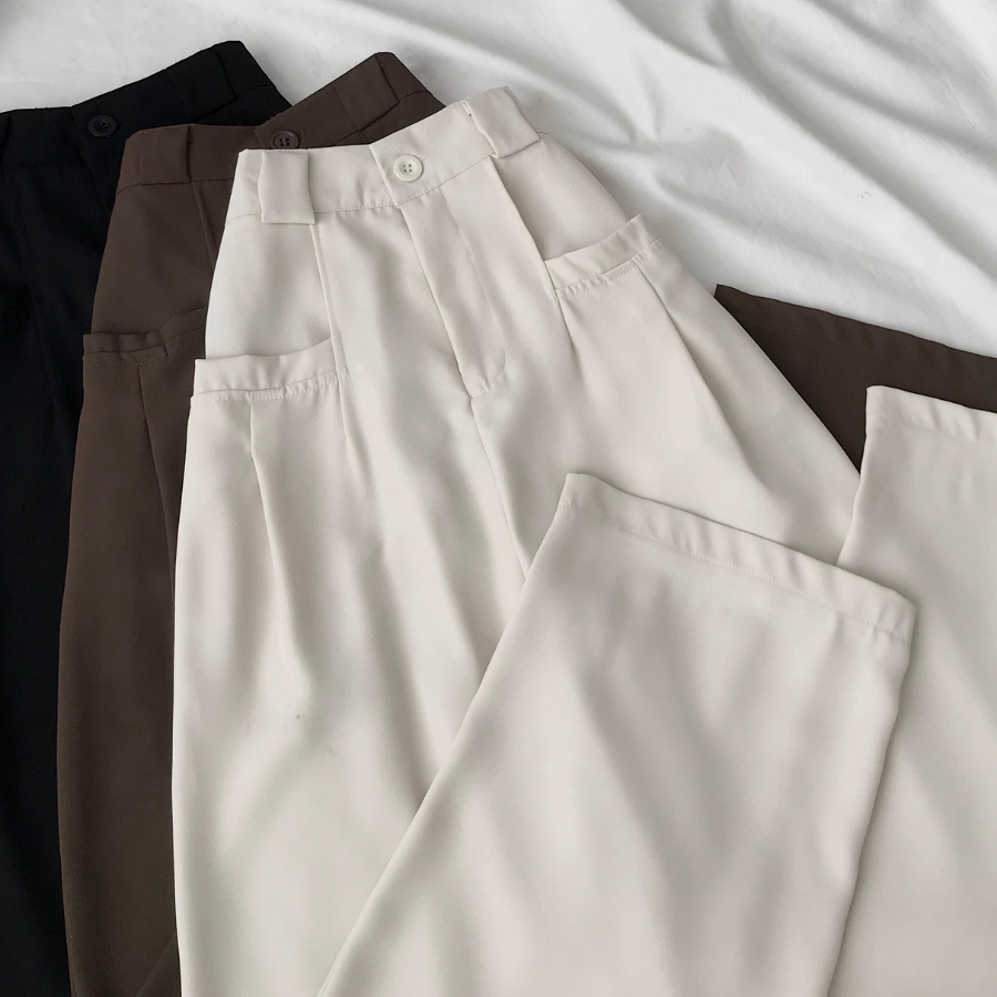 Quần vải dài ống suông nữ chất vải tây chéo mịn CONI 2995 - Jemcloset