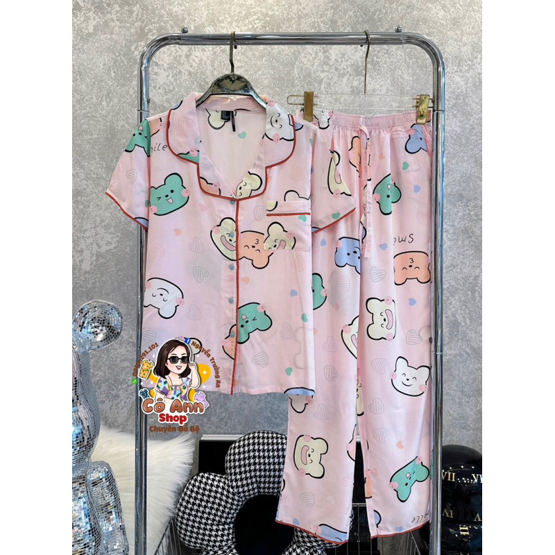 Pyjama tole lanh tay ngắn