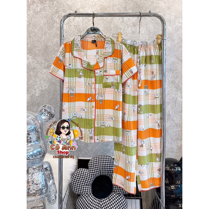 Pyjama tole lanh tay ngắn