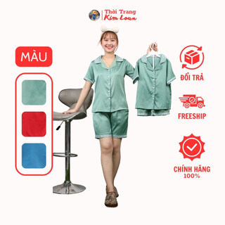 Bộ đồ đùi mặc ngủ Pijama nhiều màu - Lụa latin, gấm xước Quảng Châu cao cấp