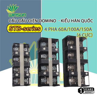 Cầu đấu điện domino, cầu đấu điện domino 4 pha 60a/100a/150a winsun terminal