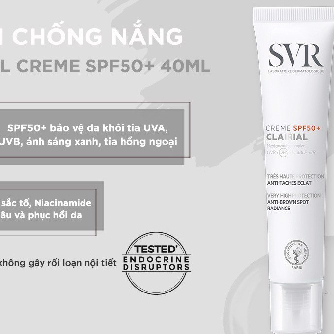 Kem làm mờ vết nám và chống nắng SVR Clairial Creme SPF 50+