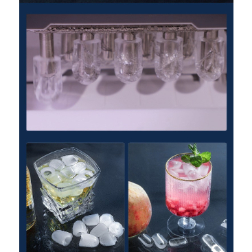 Máy Làm Đá Viên Hicon Tủ Đá Giữ Nhiệt Mini Gia Đình Tạo Đá Siêu Tốc Trong 6