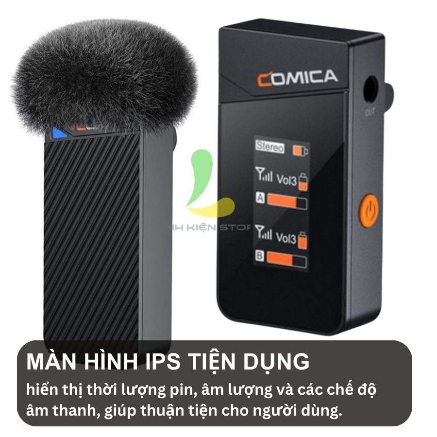 Micro thu âm không dây Comica Vimo C1/C2/C3 - Micro cài áo cổng 3.5mm cho điện thoại & máy ảnh