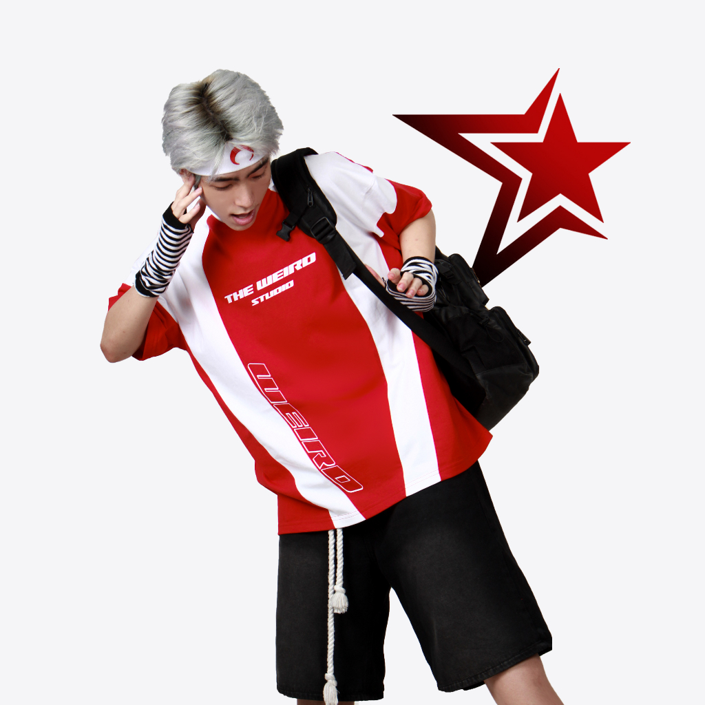 LOCAL BRAND Áo thun The Weird Phong Cách Unisex Form Rộng ATK766