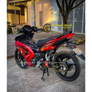 TEM LỬA DÁN XE WINNER X V3 MÀU ĐỎ HRC, ĐỎ ĐEN