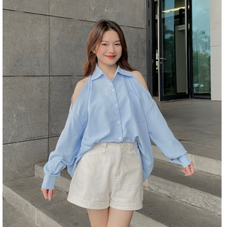 Áo sơ mi form rộng khoét vai - 247store.vn - aokhoetvai3469_6k3