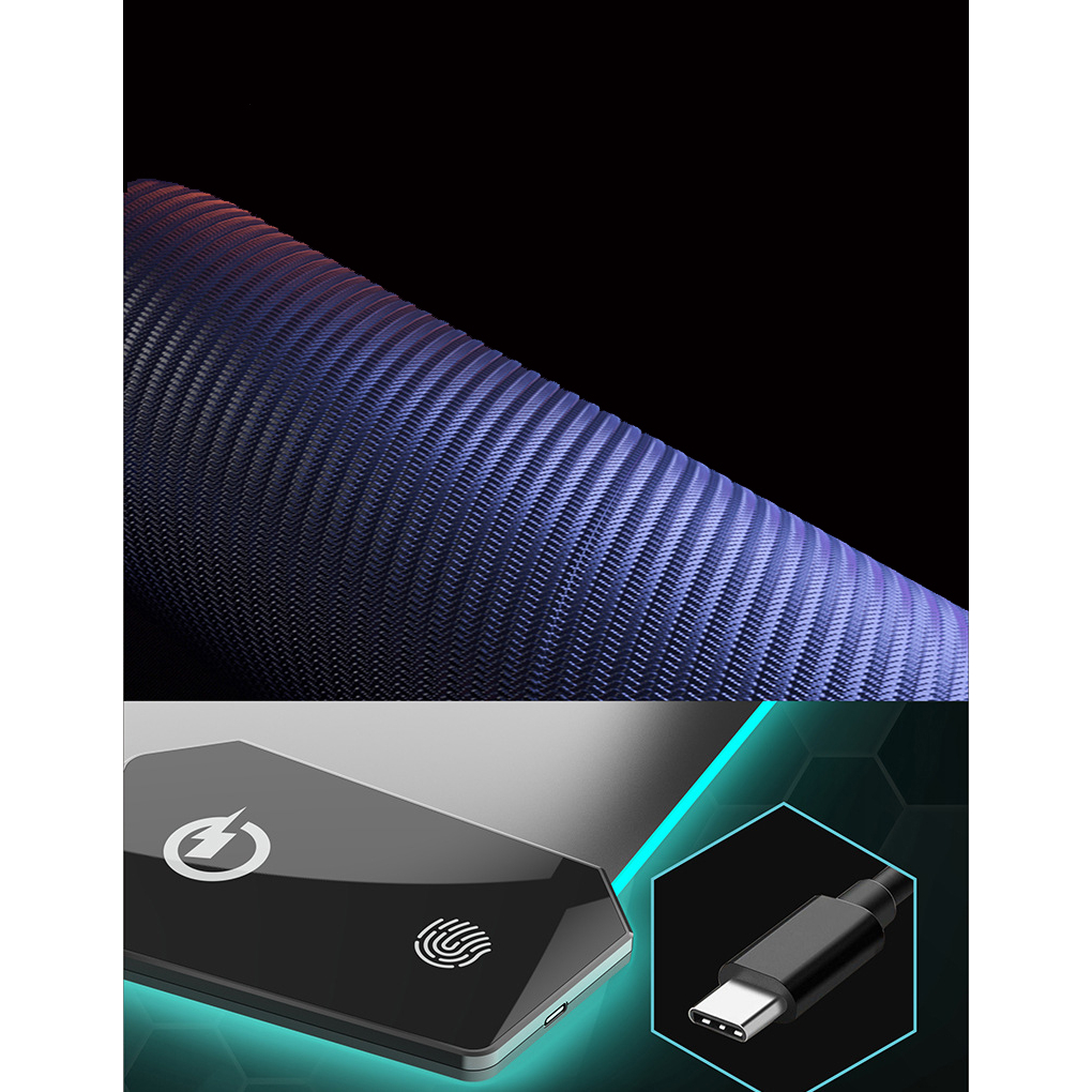 Lót chuột to 800x300mm, đèn led RGB tích hợp sạc không dây 15W mẫu AS1