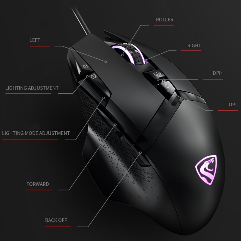 Chuột Game Fl-Esport G51 Led Biểu Tượng Rắn- Hàng Chính Hãng, Full Box