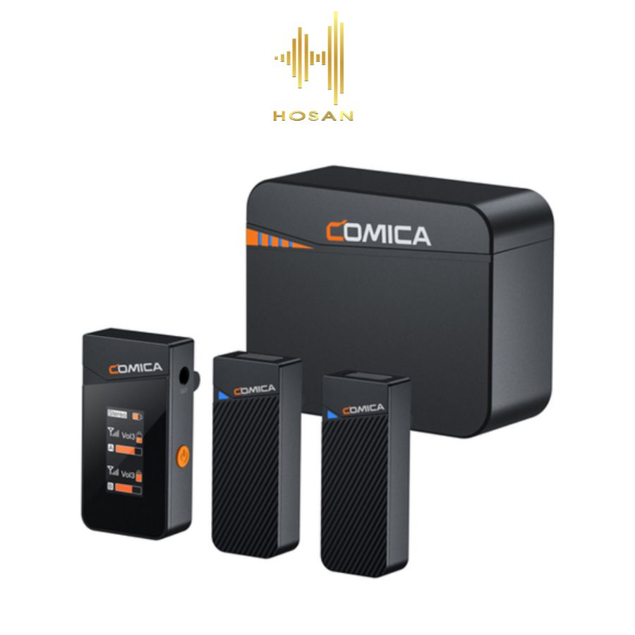 Micro thu âm không dây HOSAN comica Vimo C1/C2/C3 cài áo cổng 3.5mm cho điện thoại & máy ảnh
