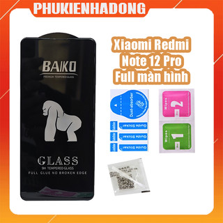 Kính cường lực 9H full màn hình Baiko Xiaomi Redmi Note 12 Pro