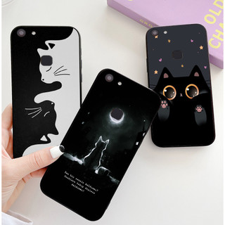 Ốp lưng vivo v7 / 1718 , vivo y75 , vivo v7 plus / v7 pro in hình chú mèo đen trắng cute phô mai que