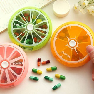 (Quà tặng không bán) Hộp tròn đựng thực phẩm chức năng 7 ngăn tiện lợi
