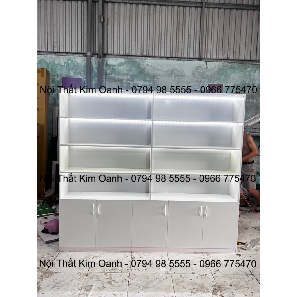 TỦ KỆ TRƯNG BÀY NHỰA ĐÀI LOAN SẴN LED - SIÊU ĐẸP