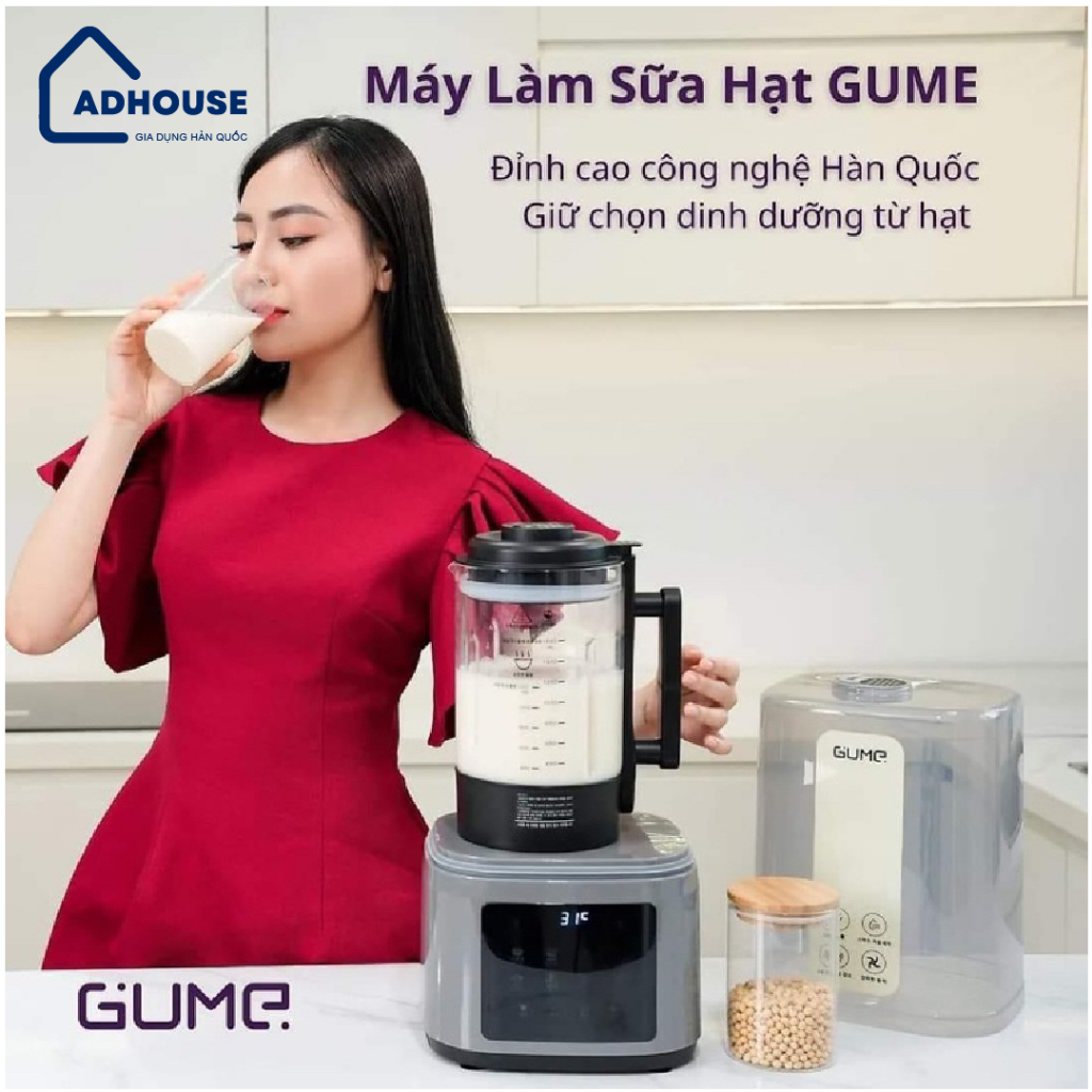 Máy Làm Sữa Hạt Gume GMNMM-2201, Dung Tích  1,6 Lit - Nhập Khẩu Hàn