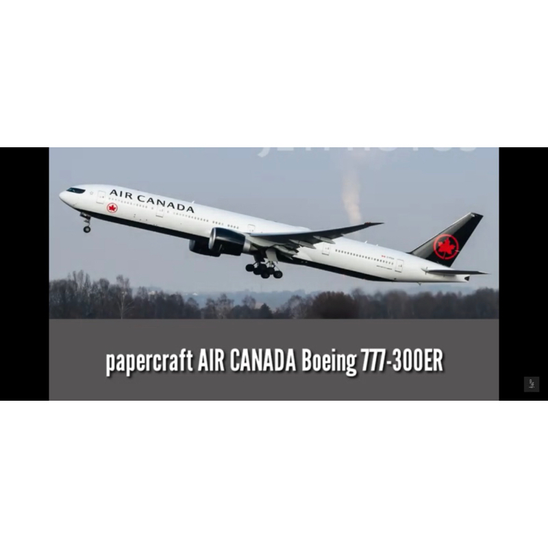 mô hình giấy máy bay air canada boing777-300er