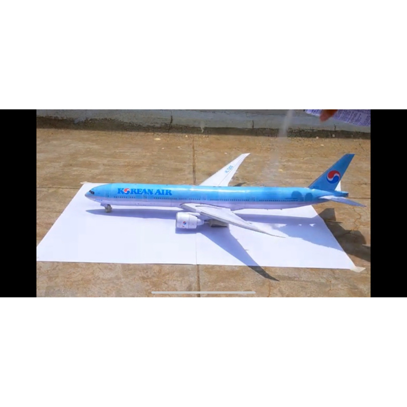 mô hình giấy máy bay korean air