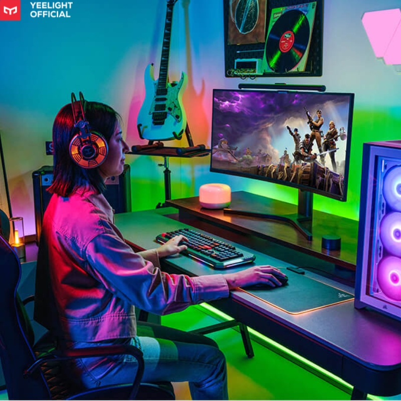 Đèn led Yeelight light Bar Pro Limited treo màn hình RGB 16 triệu màu kết nối app núm xoay điều chỉnh nháy theo nhạc