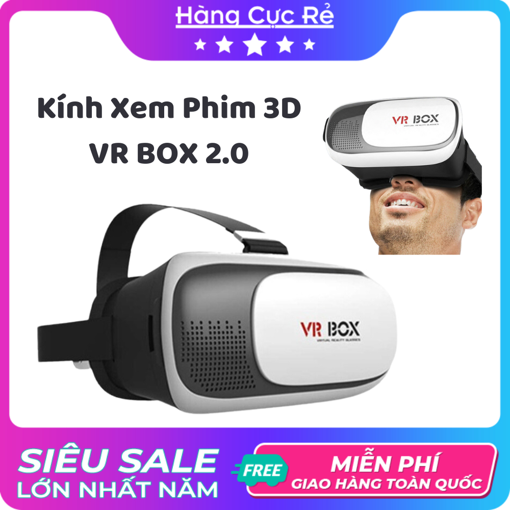 Kính thực tế ảo cho điện thoại, xem phim 3D sống động siêu đẹp, VR Box trải nghiệm 4D - Shop Hàng Cực Rẻ