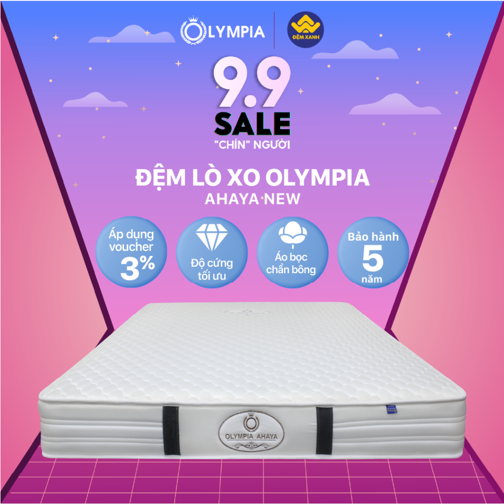 Đệm lò xo Olympia Ahaya dày 23cm