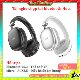 Tai nghe chụp tai Hoco W35 chạy bluetooth V5.3 thời gian nghe lâu lên tới 40 giờ