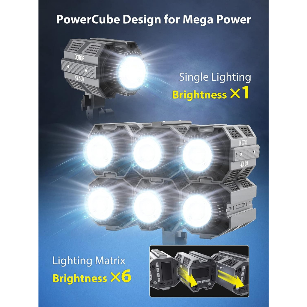 COLBOR CL60M  LED DayLight Video Light - Đèn Led Studio Chuyên Nghiệp - Hàng Chính Hãng / Bảo Hành 12 Tháng