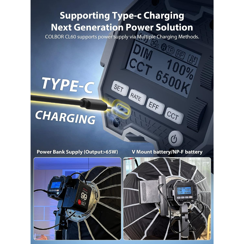 COLBOR CL60M  LED DayLight Video Light - Đèn Led Studio Chuyên Nghiệp - Hàng Chính Hãng / Bảo Hành 12 Tháng