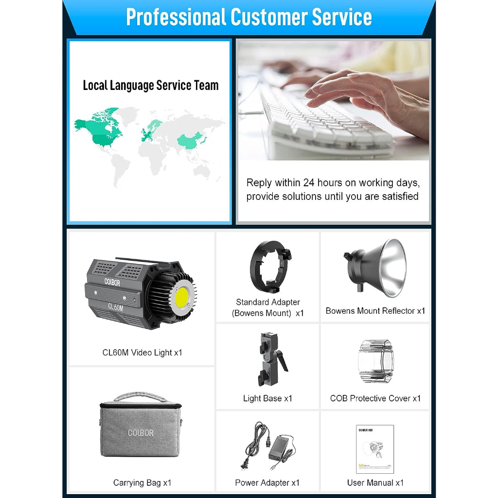 COLBOR CL60M  LED DayLight Video Light - Đèn Led Studio Chuyên Nghiệp - Hàng Chính Hãng / Bảo Hành 12 Tháng