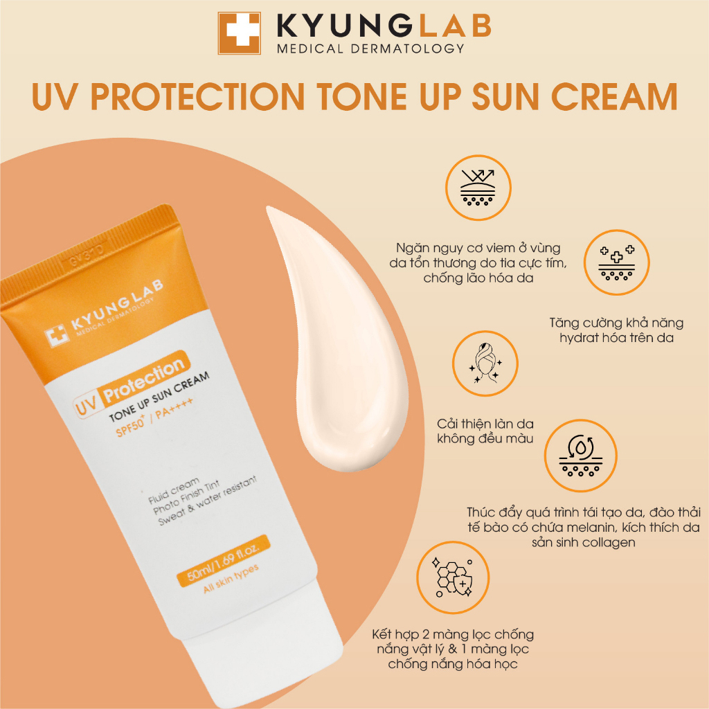 Kem Chống Nắng Nâng Tone Cho Da Dầu Mụn KyungLab UV Protection Tone Up Sun Cream 50ml