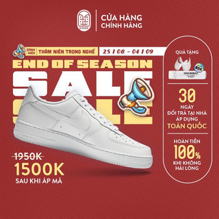 Giày sneaker _nike air force 1 full white hàng chuẩn full box + bill, full size nam nữ