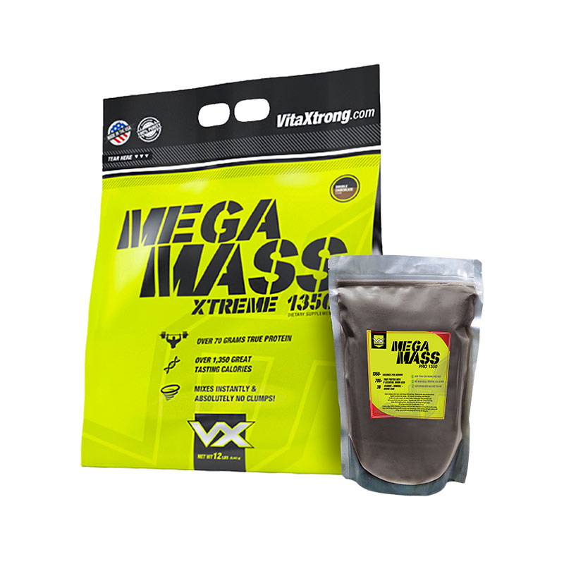 GW SAMPLE | MEGA MASS 1KG Túi Dùng Thử Sữa Tăng Cân Cực Nhanh VITAXTRONG MEGA MASS PRO 1kg