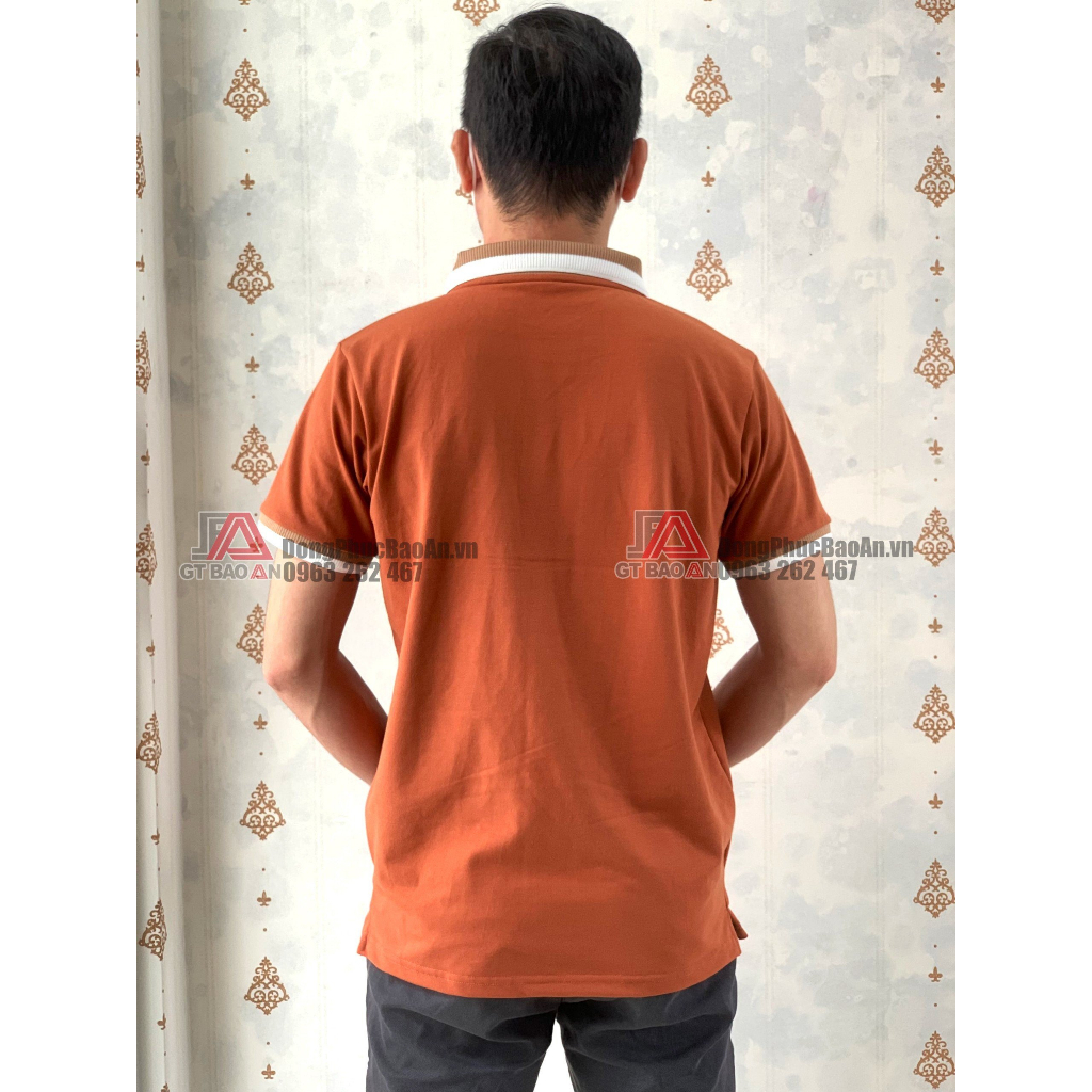 Áo Thun Polo Đồng Phục Quán Màu Bò Cho Nam Nữ Nhân Viên Quán, Nhà Hàng - Kèm Tạp Dề, Nón Nửa Đầu
