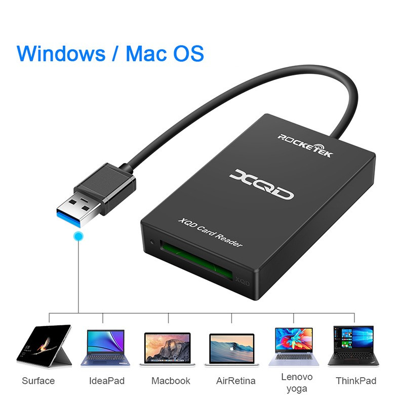 Đầu đọc thẻ XQD Rocketek chuẩn USB 3.0