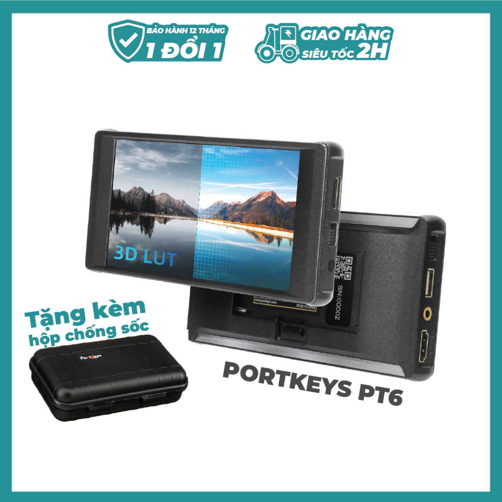 Màn Hình PORTKEYS PT6 4K HDMI Touchscreen Hỗ Trợ Quay Phim