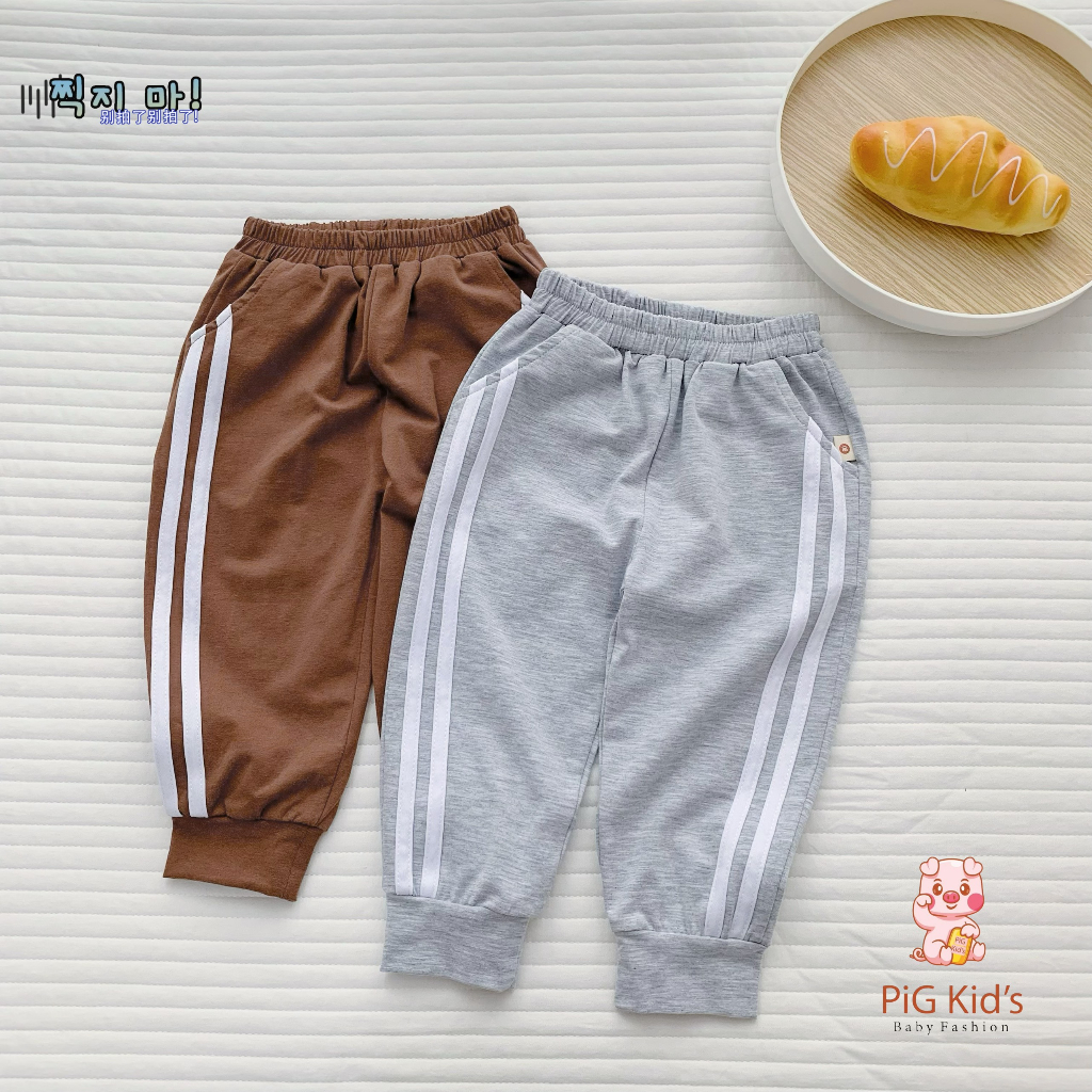 Bộ thu đông cotton mềm mịn dài tay in hoạ tiết bảng chữ cái Pig Kid cho bé