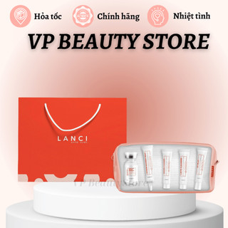 Bộ kit mini dưỡng trắng da lanci - set 5 món kèm túi