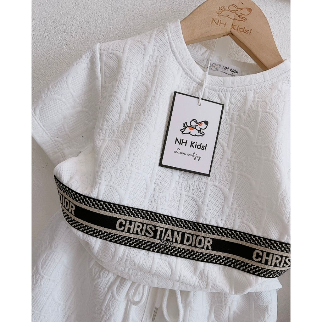 Bộ quần áo bé trai dior 8-28kg,hai màu đen trắng cho bé mặc đi học đi chơi siêu chất và sang B181