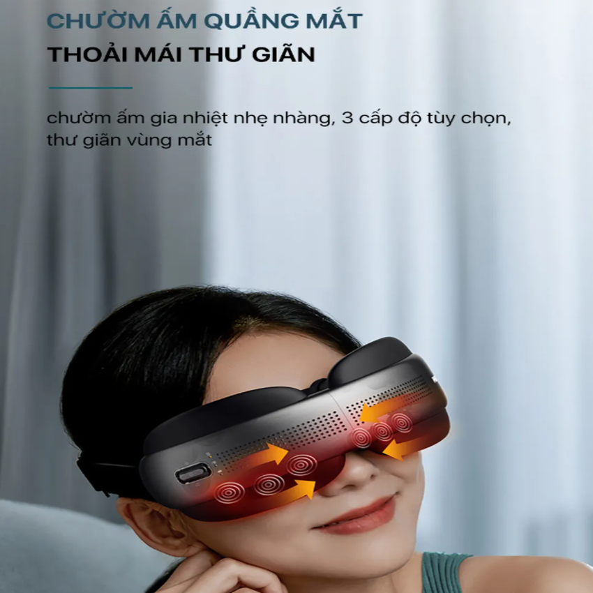 Máy massage mắt công nghệ VibWave chườm nóng 16 điểm tiếp xúc thương hiệu cao cấp Philips PPM5202E