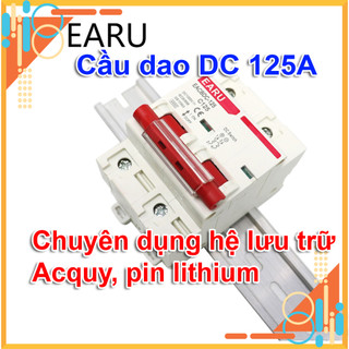 Cầu dao cb dc 125a 2p 1000v earu chuyên dùng cho acquy và hệ thống lưu trữ điện mặt trời