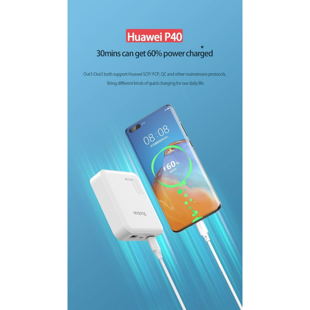 Sạc dự phòng mini 10000mAh sạc nhanh Yoobao YB-6024 miniQ 6024Q - Hàng chính hãng